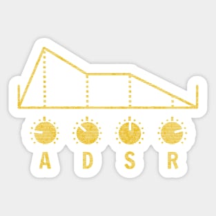 Synthesizer ADSR for Synth lover Sticker